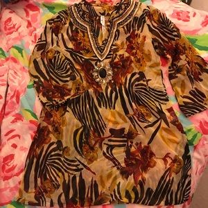 Disney’s Animal Kingdom Beaded Cover Up Top